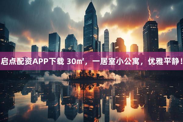 启点配资APP下载 30㎡，一居室小公寓，优雅平静！